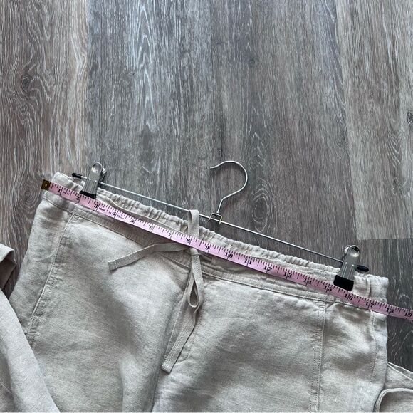 Nwt J. Jill love‎ linen pull on pants oatmeal women’s petite L - Picture 4 of 7